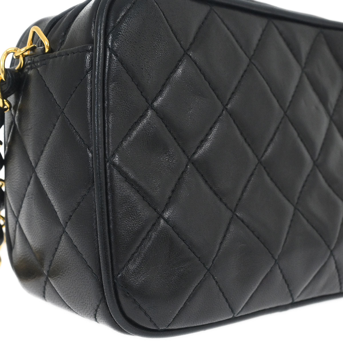 Chanel 1994-1996 Black Lambskin Camera Bag Mini