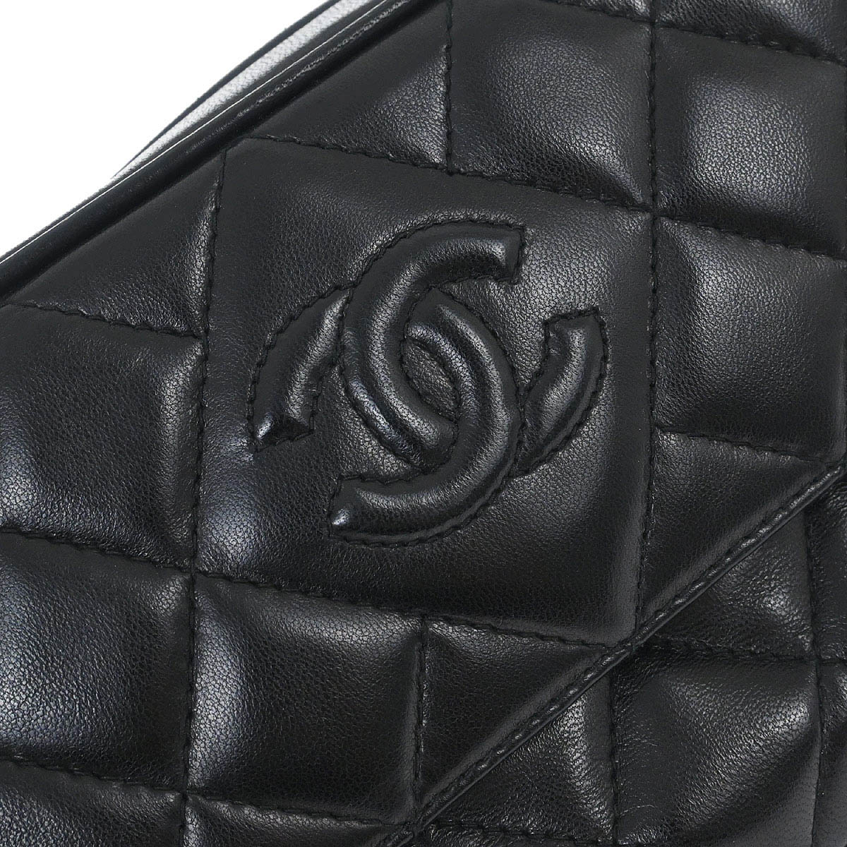 Chanel 1994-1996 Black Lambskin Camera Bag Mini