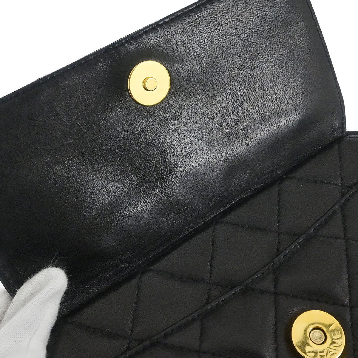 Chanel 1994-1996 Black Lambskin Camera Bag Mini