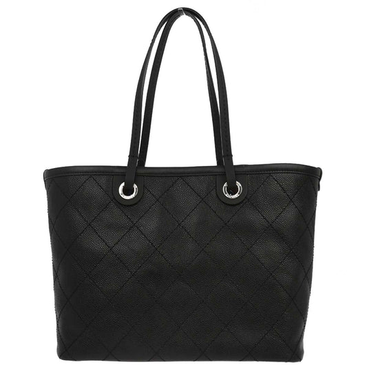 Chanel Black Caviar Skin On The Road Shopping Fever Tote Bag
