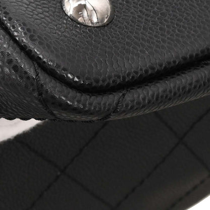 Chanel Black Caviar Skin On The Road Shopping Fever Tote Bag