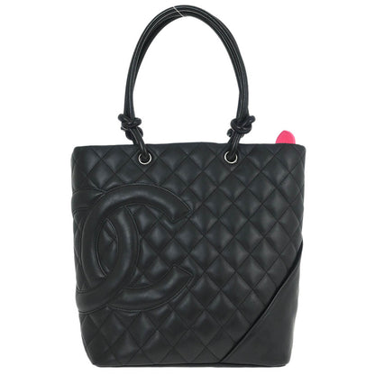 Chanel 2003-2004 Black Calfskin Cambon Ligne Tote Handbag