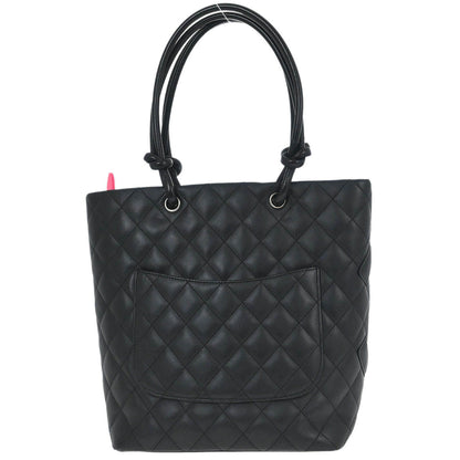 Chanel 2003-2004 Black Calfskin Cambon Ligne Tote Handbag