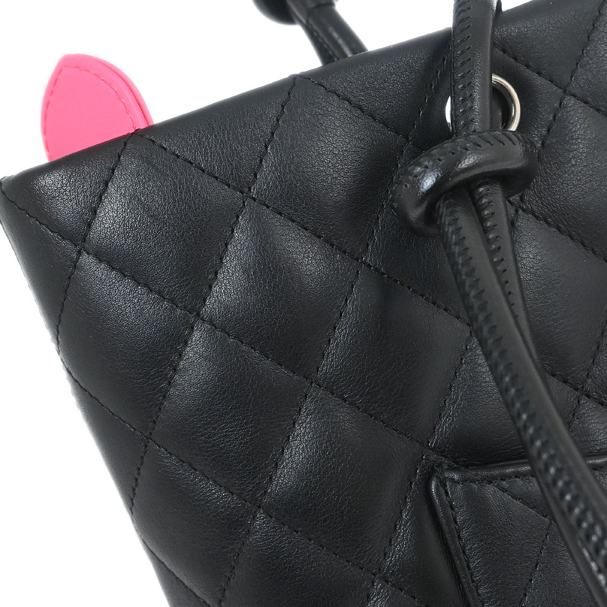 Chanel 2003-2004 Black Calfskin Cambon Ligne Tote Handbag