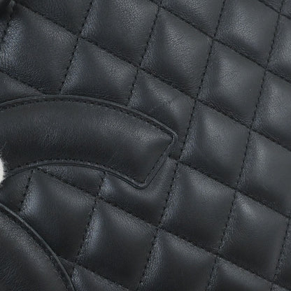 Chanel 2003-2004 Black Calfskin Cambon Ligne Tote Handbag