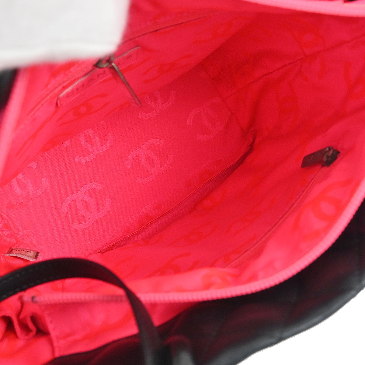 Chanel 2003-2004 Black Calfskin Cambon Ligne Tote Handbag