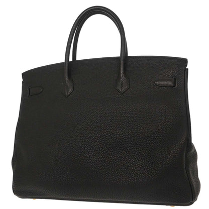 Hermes Black Taurillon Clemence Birkin 40 Handbag
