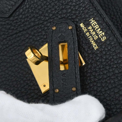 Hermes Black Taurillon Clemence Birkin 40 Handbag