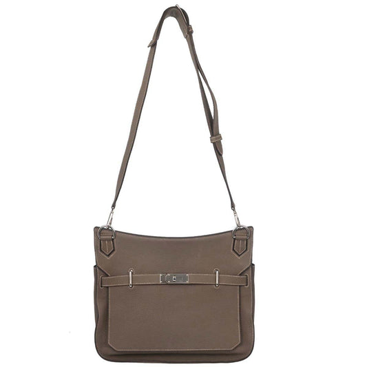 Hermes Etoupe Taurillon Clemence Jypsiere 34 Shoulder Bag