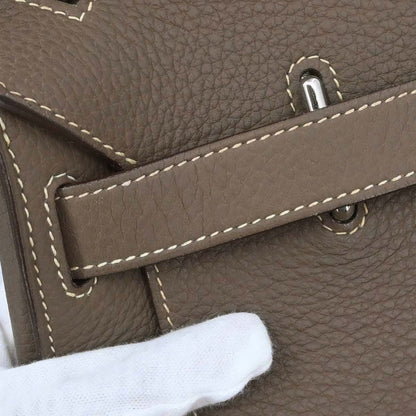Hermes Etoupe Taurillon Clemence Jypsiere 34 Shoulder Bag
