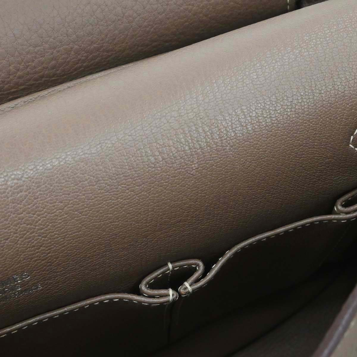 Hermes Etoupe Taurillon Clemence Jypsiere 34 Shoulder Bag