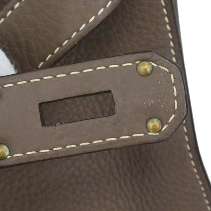 Hermes Etoupe Taurillon Clemence Jypsiere 34 Shoulder Bag