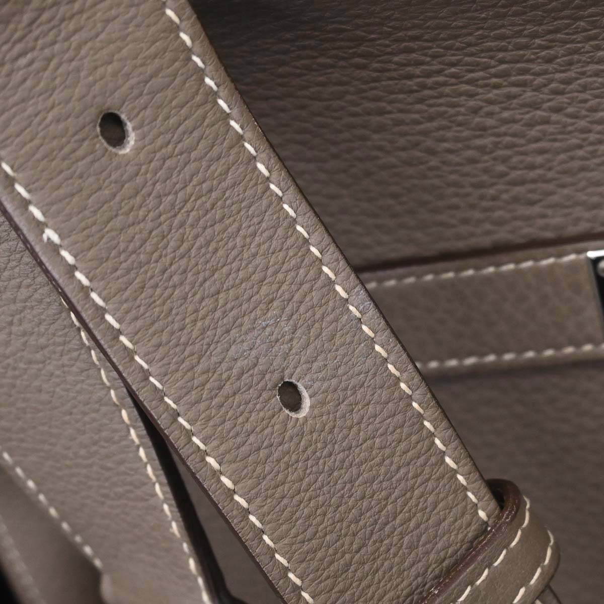 Hermes Etoupe Taurillon Clemence Jypsiere 34 Shoulder Bag