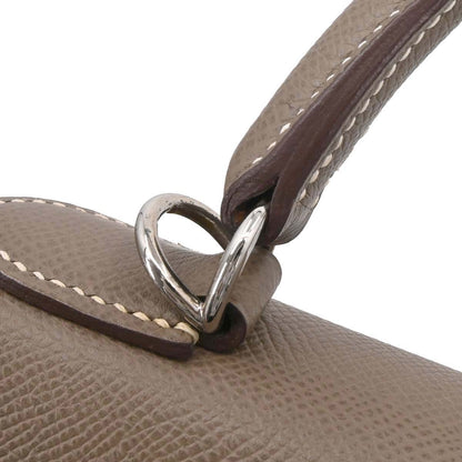 Hermes Etoupe Epsom Kelly 32 Sellier 2way Shoulder Handbag