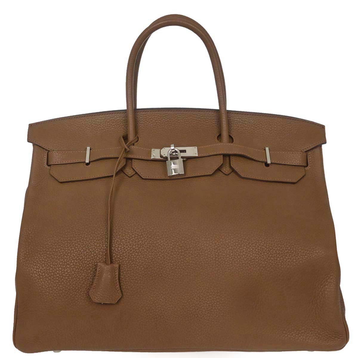 Hermes Alezan Taurillon Clemence Birkin 40 Handbag