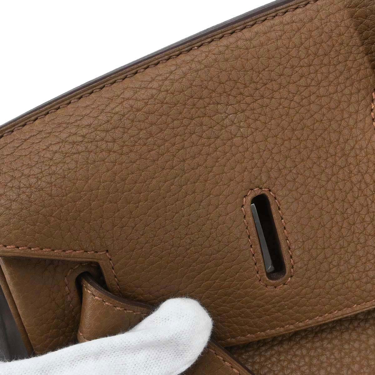 Hermes Alezan Taurillon Clemence Birkin 40 Handbag