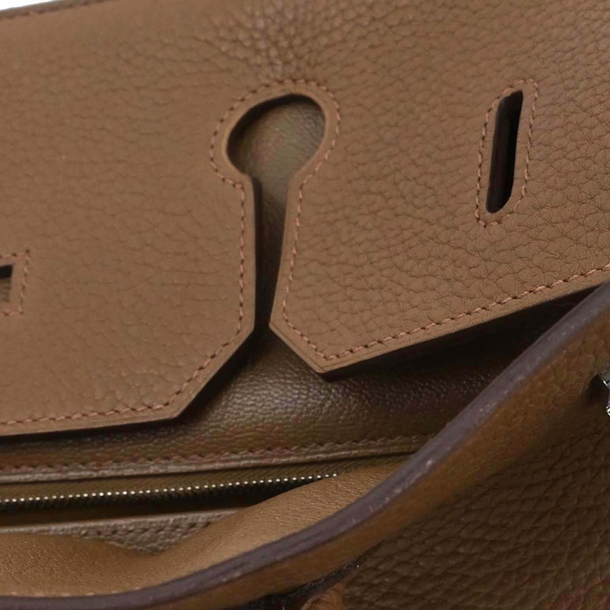 Hermes Alezan Taurillon Clemence Birkin 40 Handbag