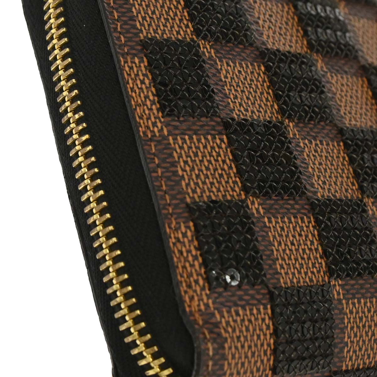 Louis Vuitton Sequins Damier Paillettes Zippy Long Wallet N63173