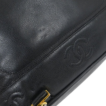 Chanel 1994-1996 Black Caviar Skin Triple CC Backpack
