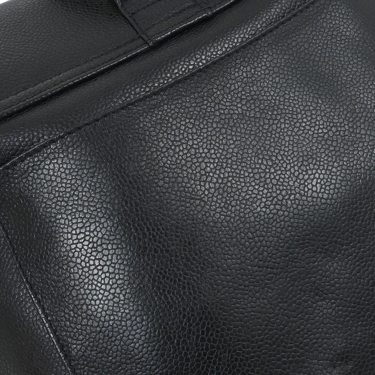 Chanel 1994-1996 Black Caviar Skin Triple CC Backpack