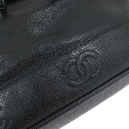 Chanel 1994-1996 Black Caviar Skin Triple CC Backpack