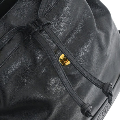 Chanel 1994-1996 Black Caviar Skin Triple CC Backpack