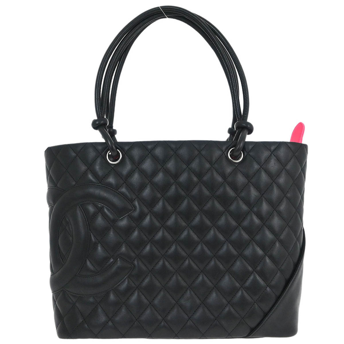 Chanel 2005-2006 Black Calfskin Cambon Ligne Tote Handbag