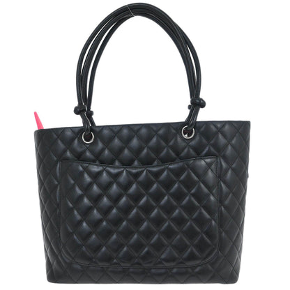 Chanel 2005-2006 Black Calfskin Cambon Ligne Tote Handbag