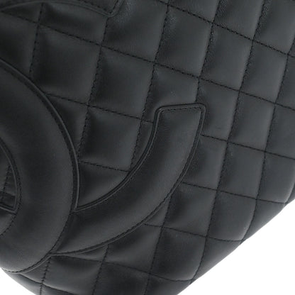 Chanel 2005-2006 Black Calfskin Cambon Ligne Tote Handbag