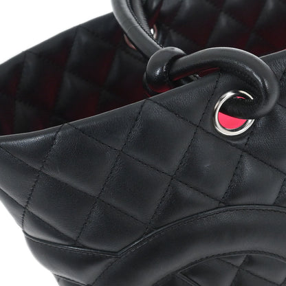 Chanel 2005-2006 Black Calfskin Cambon Ligne Tote Handbag