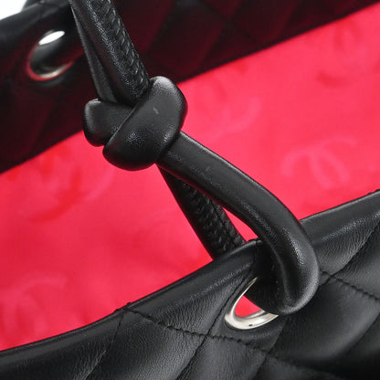 Chanel 2005-2006 Black Calfskin Cambon Ligne Tote Handbag