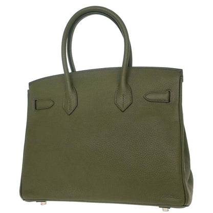 Hermes Olive Green Evergrain Birkin 30 Handbag