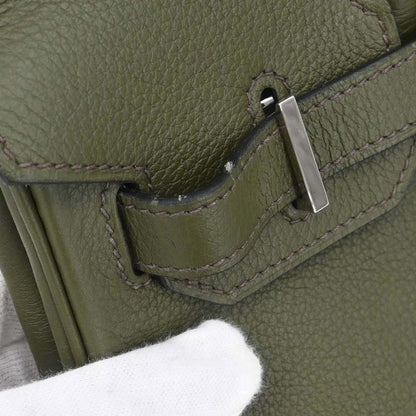 Hermes Olive Green Evergrain Birkin 30 Handbag