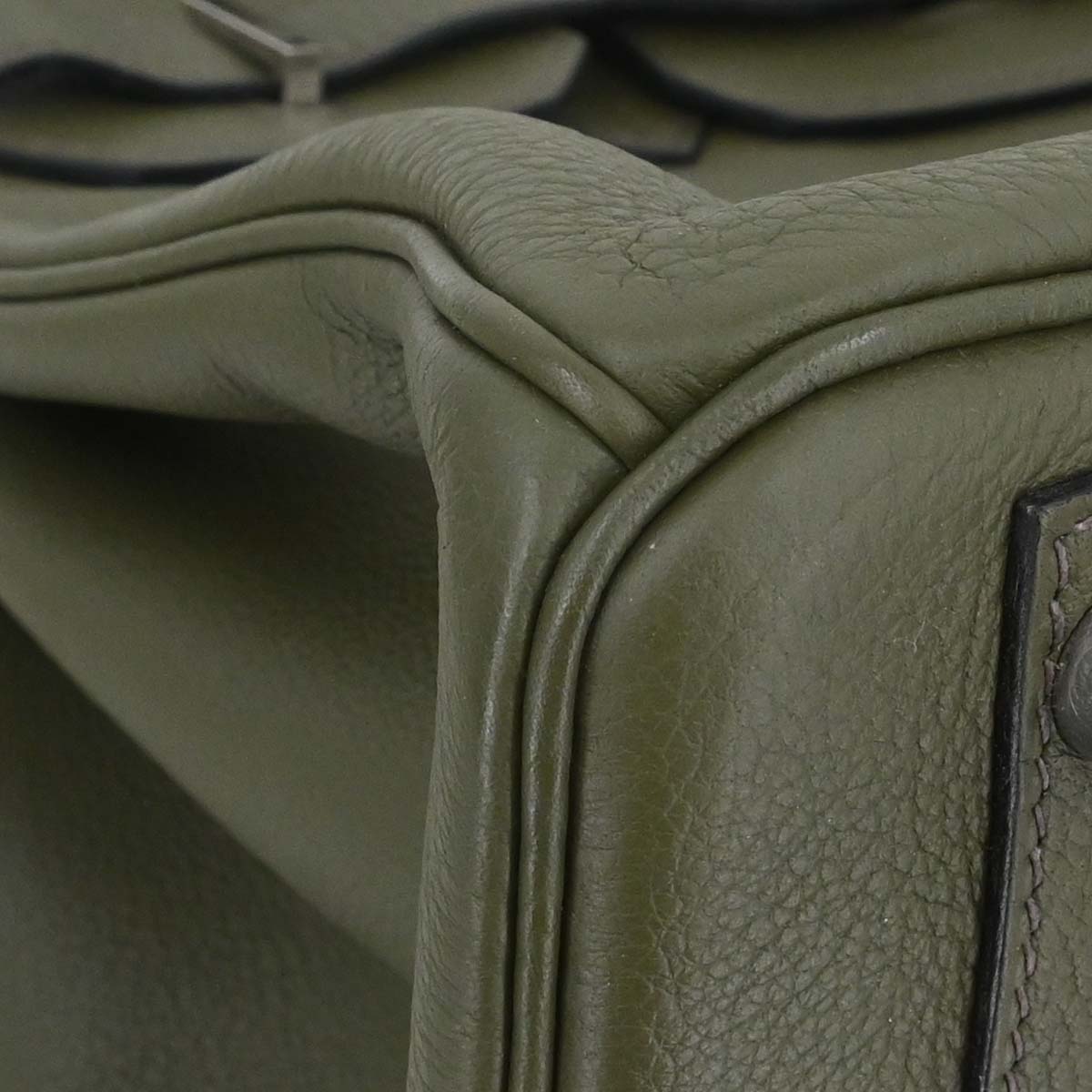 Hermes Olive Green Evergrain Birkin 30 Handbag