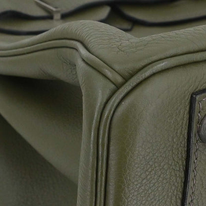 Hermes Olive Green Evergrain Birkin 30 Handbag