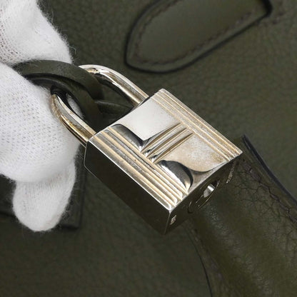 Hermes Olive Green Evergrain Birkin 30 Handbag