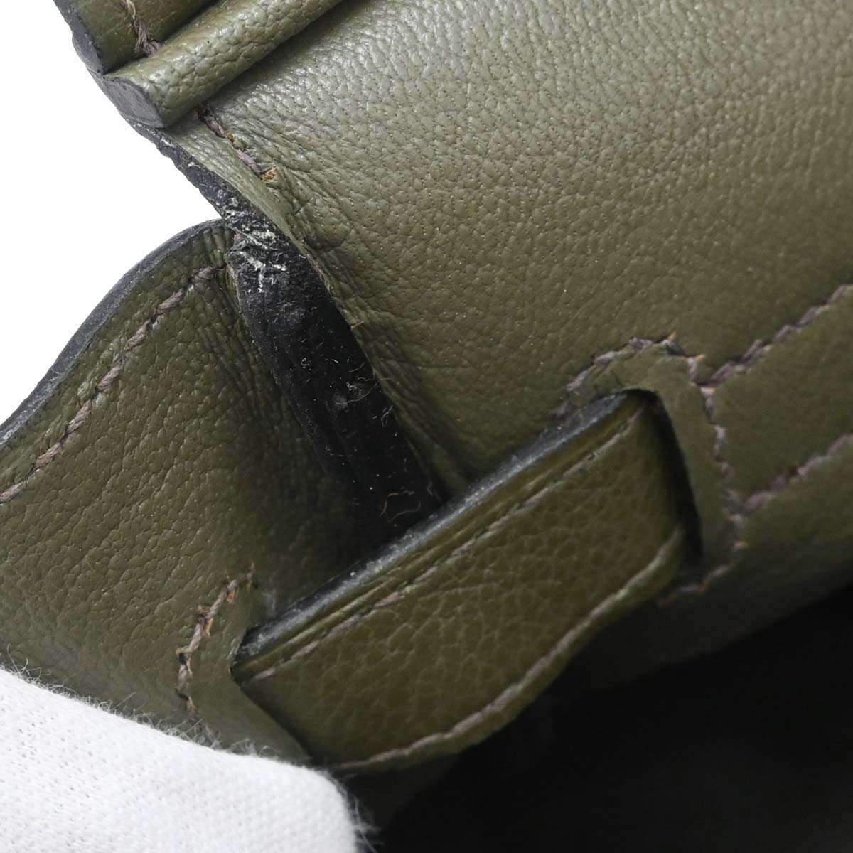 Hermes Olive Green Evergrain Birkin 30 Handbag