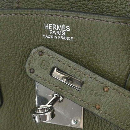 Hermes Olive Green Evergrain Birkin 30 Handbag