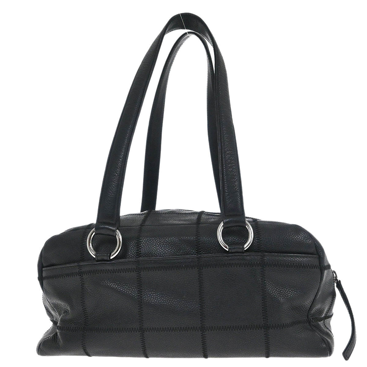 Chanel 2005-2006 Black Caviar Skin Choco Bar Handbag