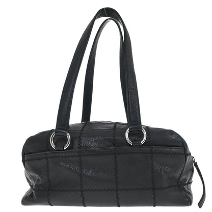 Chanel 2005-2006 Black Caviar Skin Choco Bar Handbag