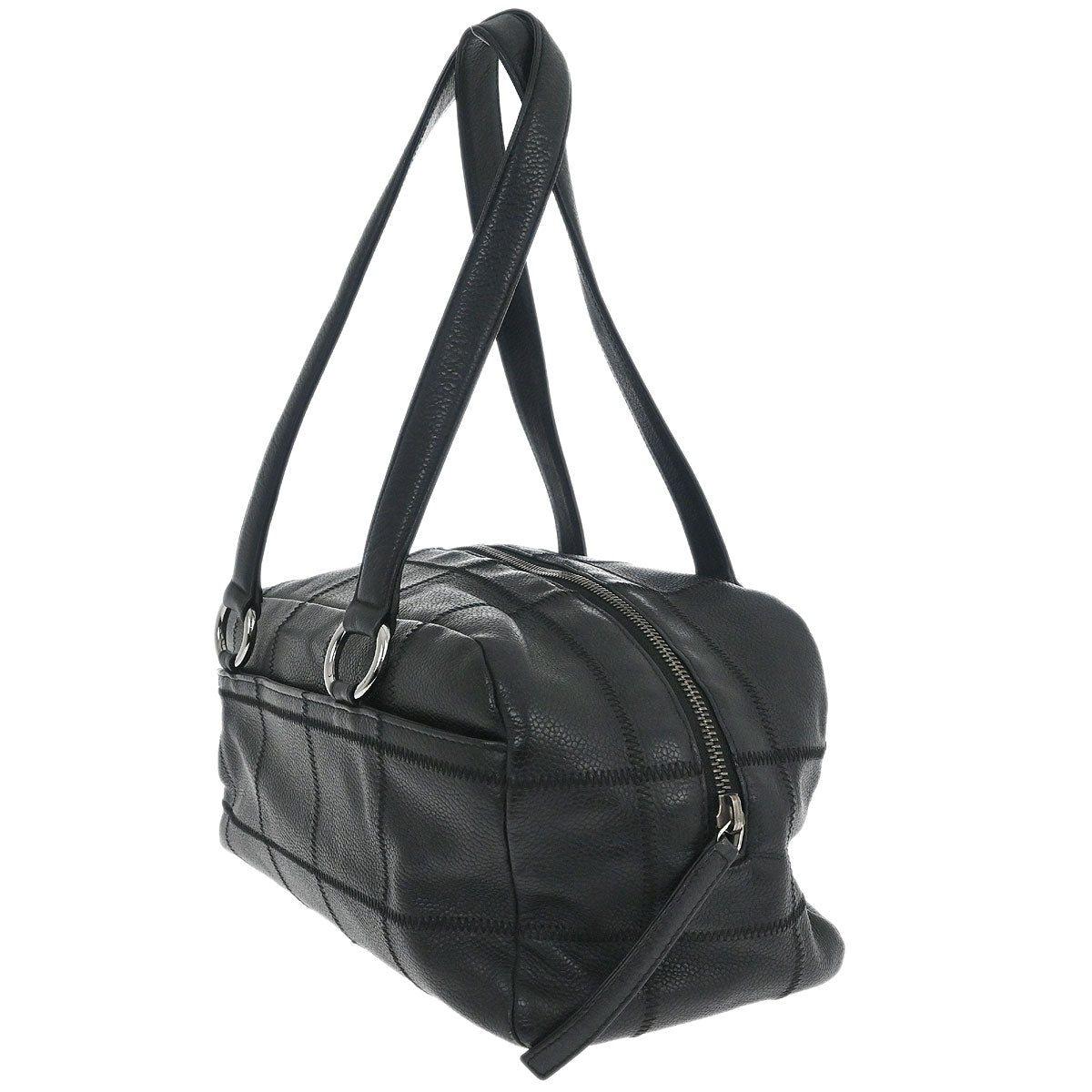 Chanel 2005-2006 Black Caviar Skin Choco Bar Handbag