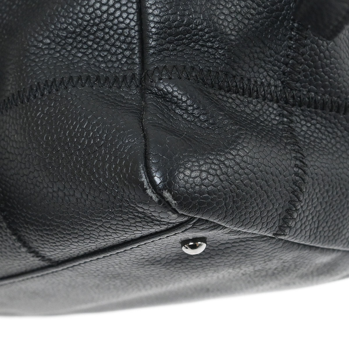 Chanel 2005-2006 Black Caviar Skin Choco Bar Handbag