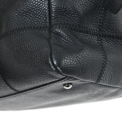 Chanel 2005-2006 Black Caviar Skin Choco Bar Handbag