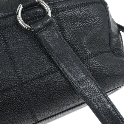 Chanel 2005-2006 Black Caviar Skin Choco Bar Handbag
