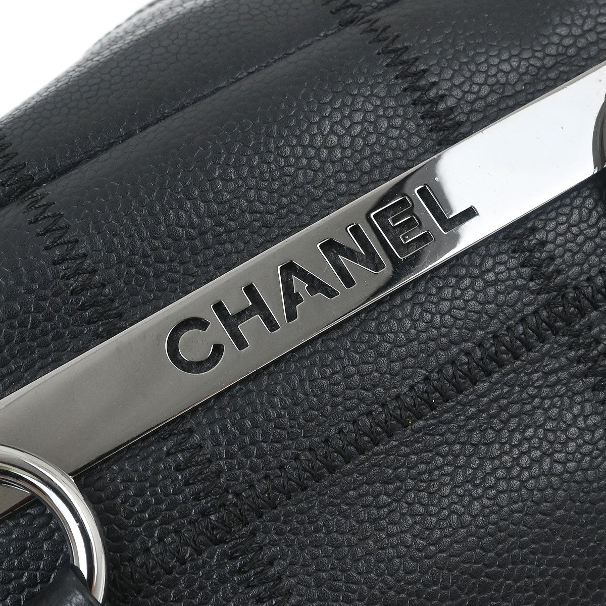 Chanel 2005-2006 Black Caviar Skin Choco Bar Handbag