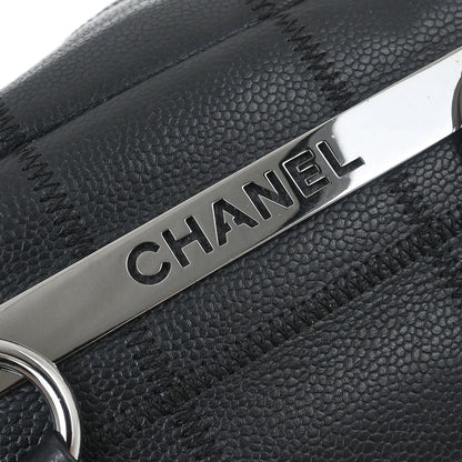 Chanel 2005-2006 Black Caviar Skin Choco Bar Handbag