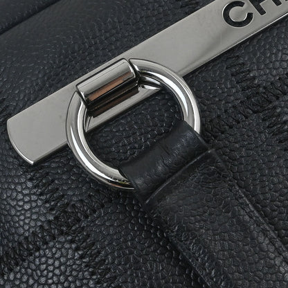 Chanel 2005-2006 Black Caviar Skin Choco Bar Handbag