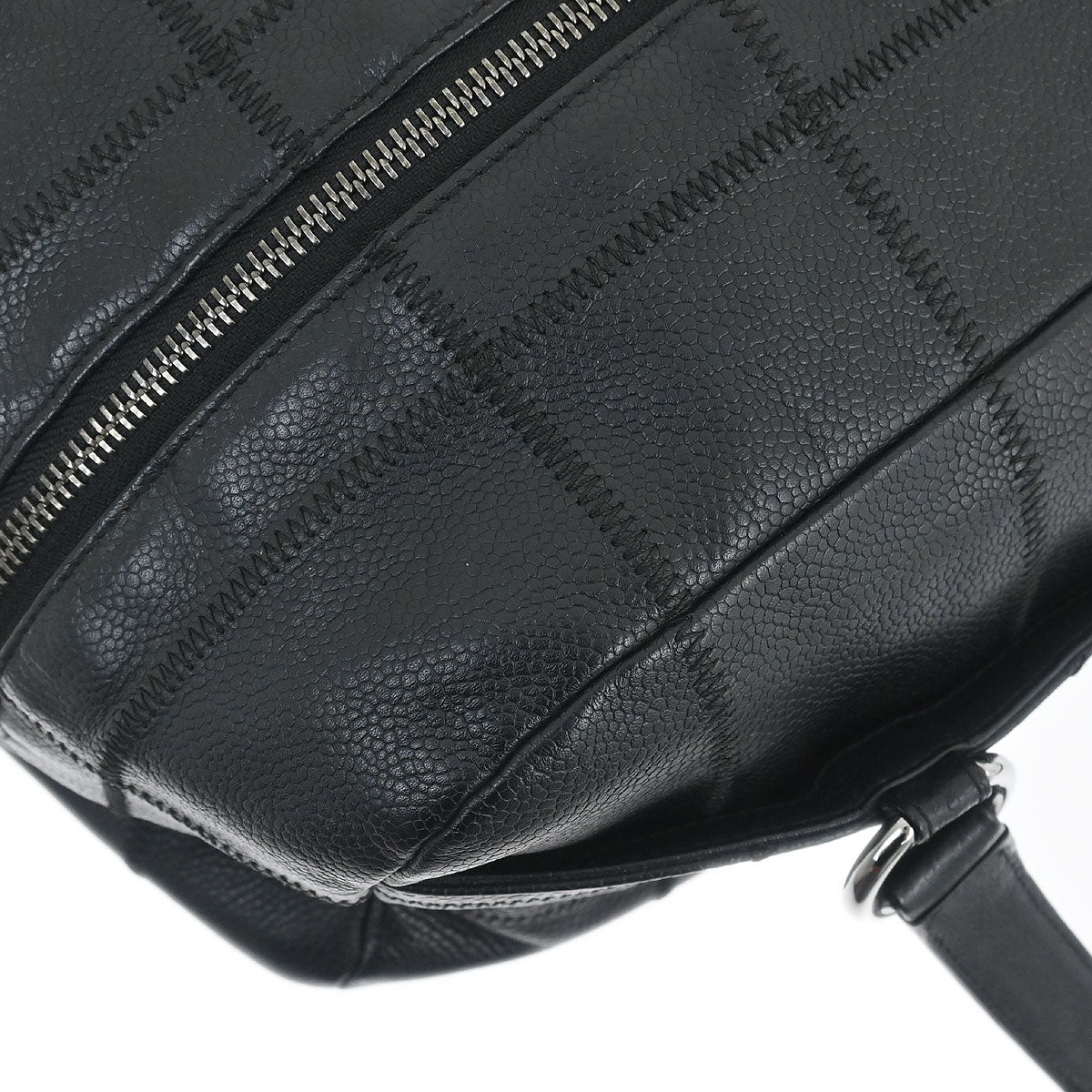 Chanel 2005-2006 Black Caviar Skin Choco Bar Handbag