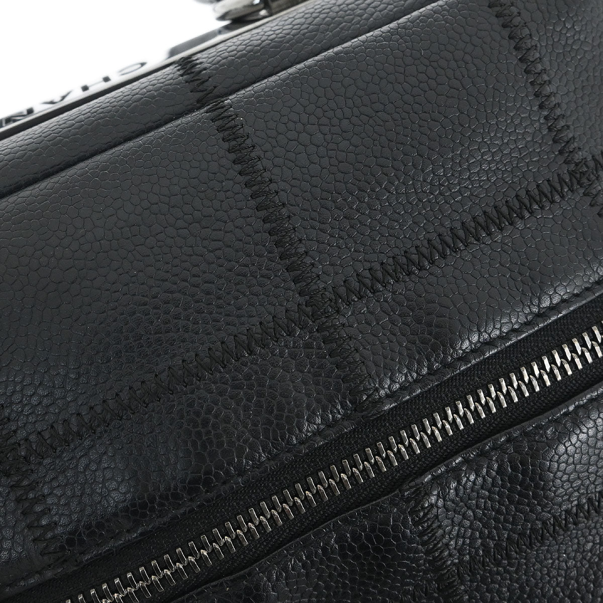 Chanel 2005-2006 Black Caviar Skin Choco Bar Handbag