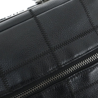 Chanel 2005-2006 Black Caviar Skin Choco Bar Handbag